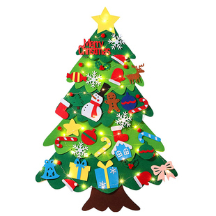 毛毡圣诞树手工diy材料包2025新款圣诞节装饰品墙面挂饰儿童礼物