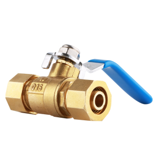 瑞格铝塑管铜球阀开关4分1216 1620太阳能热水暖气片卡套式阀门25