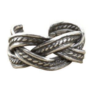 [集泰]s925纯银耳夹编织耳环韩国学生气质简约耳骨夹女耳廓防过敏