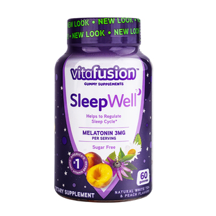 vitafusion褪黑素软糖安瓶助眠睡眠软糖sleepwell退黑素美国进口