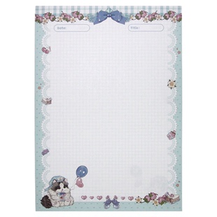 双面可写120g加厚可撕本子B5拍纸本 带花边图案浪漫备忘录便签本DIY手工胶装手账文艺小清新可爱卡通易撕信纸