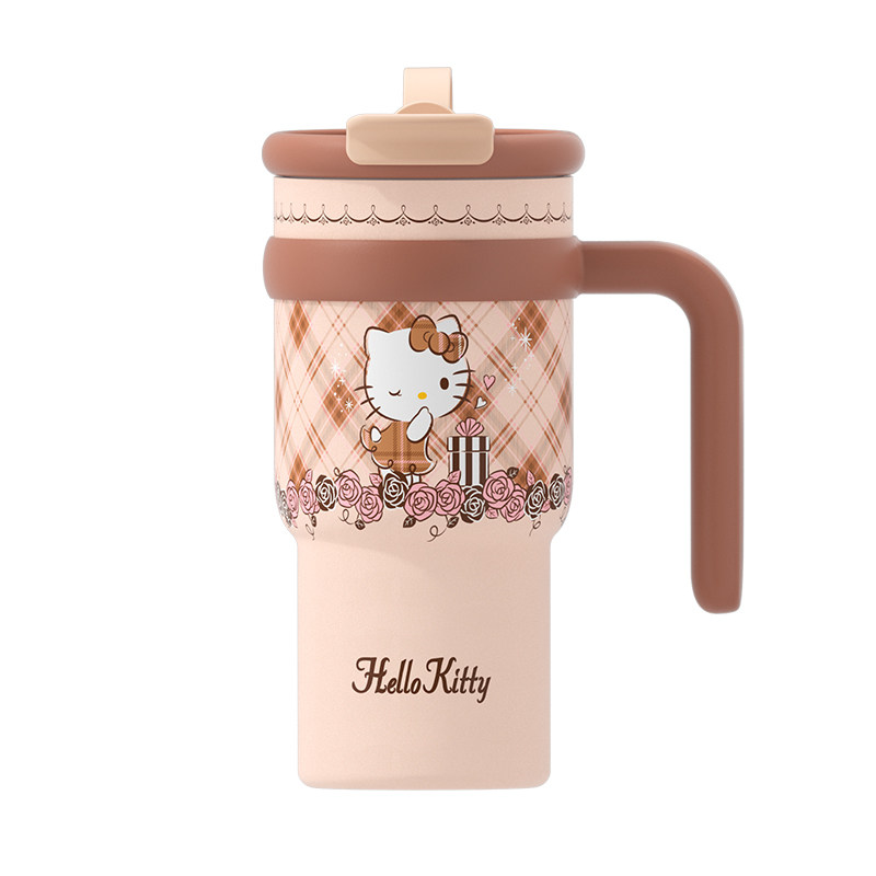 hellokitty保温杯子大容量双饮带吸管水杯女生高颜值可爱新款礼物