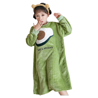 女童睡裙女童珊瑚绒睡裙秋冬季