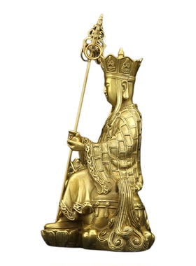 黄铜九华山地藏王佛像摆件保平安