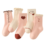 儿童袜子女童春秋纯棉中筒袜全棉宝宝男孩秋冬长筒袜童袜加厚棉袜