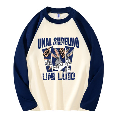 NASA联名纯棉插肩长袖T恤男女