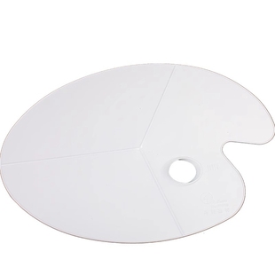 马利H015大号椭圆调色板梅花盘三线板木质水彩水粉丙烯油画调色盘调色板美术生专用调色纸本一次性可撕