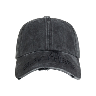 BLACKHEAD/黑头字母logo刺绣棒球帽子男生水洗牛仔女士秋冬情侣潮