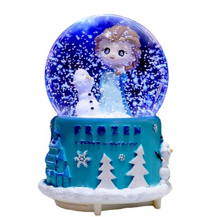 冰雪奇缘艾莎水晶球音乐盒旋转八音盒送儿童女生闺蜜节日生日礼物