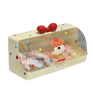 生活一角 壁挂收纳盒浴室宿舍发饰头绳角架化妆品带盖防尘置物架