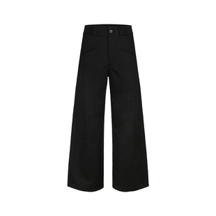 SEEKSIMPLE【升级版】黑色直筒阔腿垂感宽松休闲西装裤子女D0588