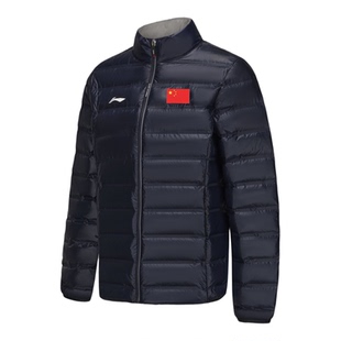 李宁2025新款国旗款短款轻薄羽绒服男女同款可拆卸魔术贴AYMV103