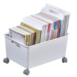 学生桌下书包收纳滑轮书桌箱教室书箱带轮课桌箱子装书本筐神器盒