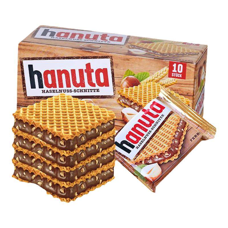费列罗hanuta榛子夹心威化饼干