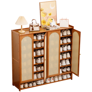 鞋柜家用门口入户鞋架子多层室内好看简易出租房收纳玄关带门置物