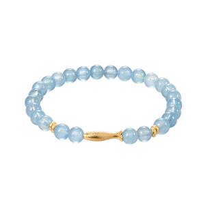 zeroline小鱼海蓝宝水晶手串女纯银轻奢小众精致水晶手链生日礼物