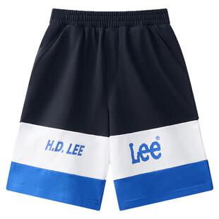lee kids儿童短裤美式篮球短裤宽松版型男女童中大童同款针织短裤