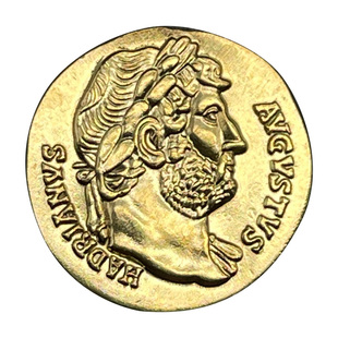 五贤帝哈德良小金币项链罗马人的故事饰品锁骨链人像古币圆牌吊坠