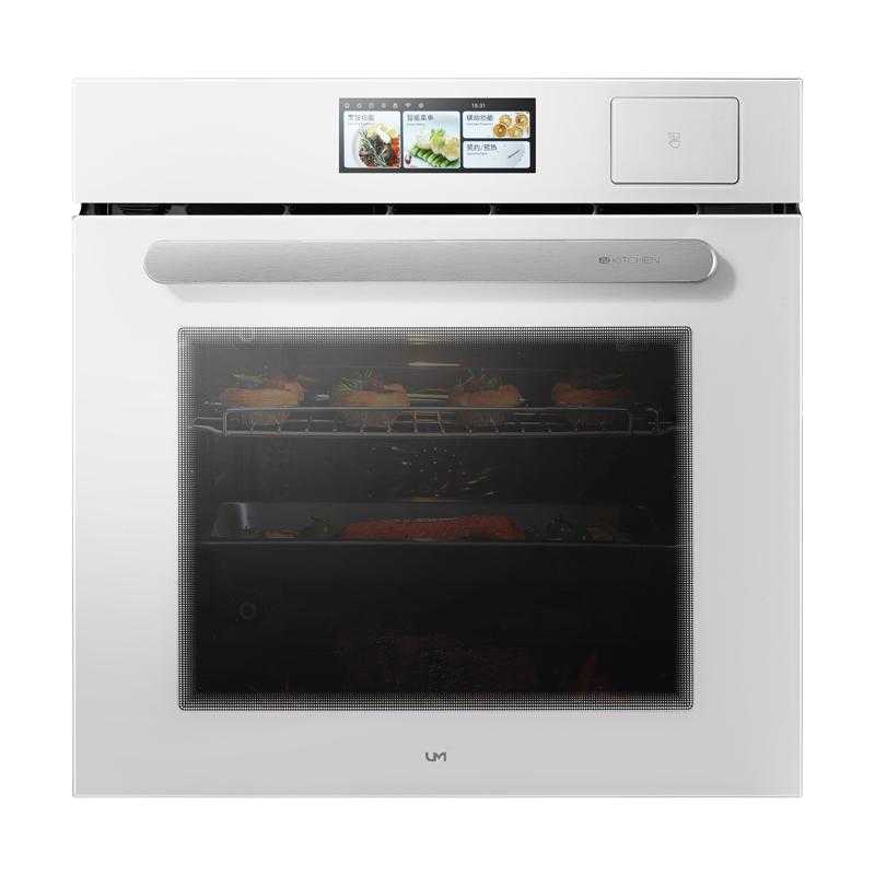 优盟UZK06S嵌入式电蒸箱烤箱家用蒸烤炸一体机三合一大容量白色