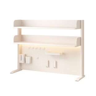 桌上置物架洞洞板多层收纳架办公桌学生书桌电脑可放桌面书架铁艺