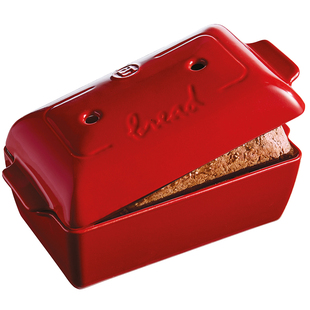 法国Emile Henry长方形陶瓷吐司面包模具带盖 磅蛋糕烤箱烘焙烤盘