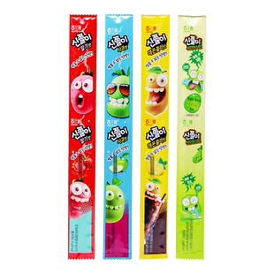 韩国进口食品海太草莓苹果可乐青葡萄糖24g长舌头酸甜果汁橡皮糖