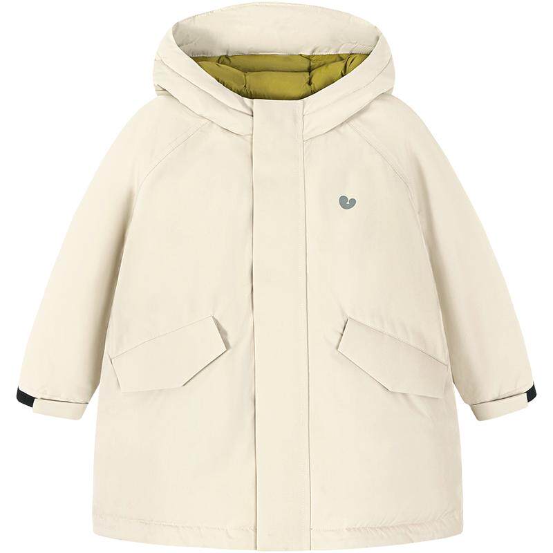 【真心绒】迷你巴拉男女童羽绒服三防透湿保暖连帽加长外套2025冬