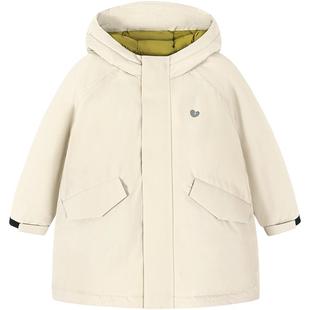 【真心绒】迷你巴拉男女童羽绒服三防透湿保暖连帽加长外套2025冬