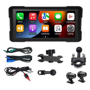 摩托车行车记录仪1080P高清镜头防水机车停车监控胎压检测记录器