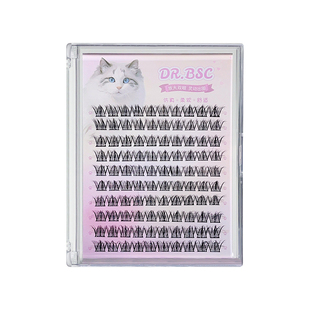 5D婴儿弯层次！水貂绒假睫毛凌乱懒人三部曲女自然太阳花仿真单簇