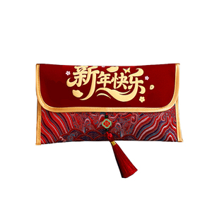 马年红包2026新款布艺万元封包新年通用利是封过年儿童压岁钱福袋