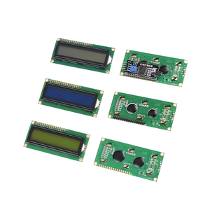 LCD1602A液晶显示屏 蓝屏黄绿屏灰屏黄屏5V3.3V焊排针IIC/I2C模块