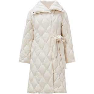 宝姿PORTSPURE女装高领腰带羽绒棉服RT9U206MWW048