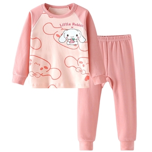 A类儿童内衣套装纯棉春秋女童秋衣秋裤打底衫男童家居服中领保暖