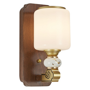 新中式壁灯禅意中国风客厅电视背景墙装饰灯铁艺卧室床头灯过道灯