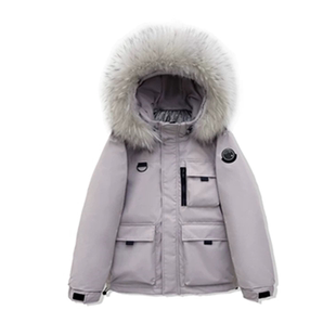 90白鸭绒派克羽绒服女款2025冬季宽松韩版防风加厚保暖工装外套潮