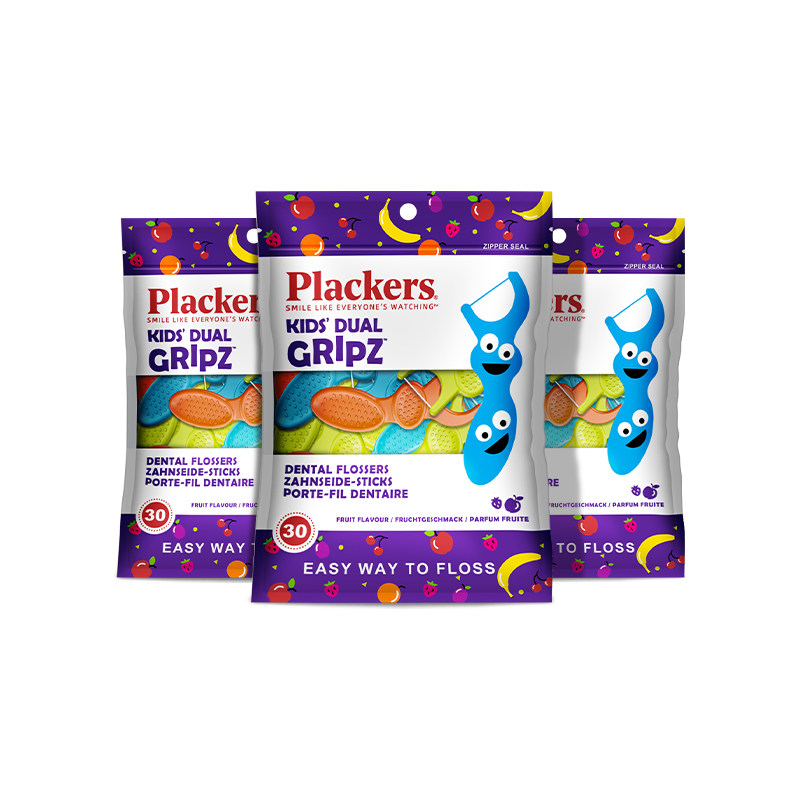 进口Plackers儿童牙线专用超细水果味牙签线宝宝牙线棒官方旗舰店