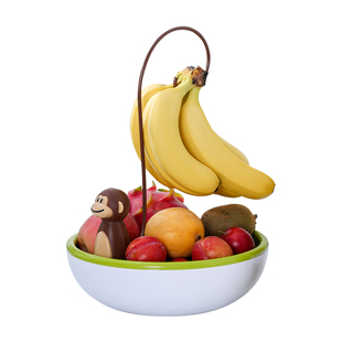 joie猴子水果盘香蕉挂架零食收纳大托盘2025年新款新年客厅果篮