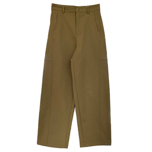 清仓特价 抗皱弧形休闲裤女加厚宽松显瘦长裤秋冬加绒保暖直筒裤