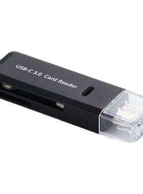 新款高速Type-C3.0二合一手机读卡器电脑USB-C3.0读取器高速多功能多合一sd内存卡tf转换器otg车载相机读取