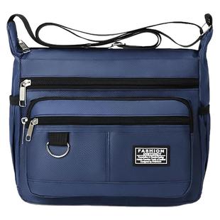 新款男包防水耐磨多口袋做生意背包大容量商务休闲男士单肩斜挎包