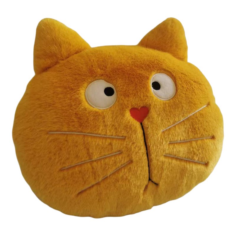 卡通大脸猫毛绒抱枕可爱猫咪靠垫防滑沙发靠垫枕屁股垫坐垫飘窗垫