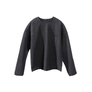 Terrawear 25FW 阔型宽松水洗重磅中性长袖 灰/黑色 男女同款