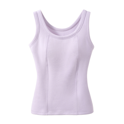 本草曲线8889蓄热锁温背心女冬季无袖羊绒蚕丝粗针人鱼线保暖背心