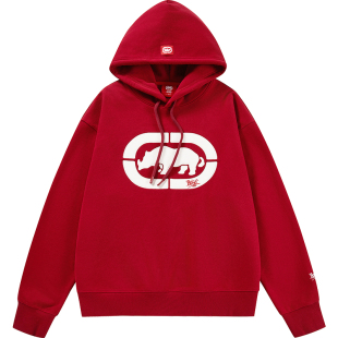 ecko红犀牛  贴布刺绣连帽重磅多巴胺卫衣男女款2025秋季新款外套