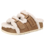 星期六毛毛拖鞋女外穿2025冬季新款厚底搭扣加绒勃肯棉拖加厚棉鞋