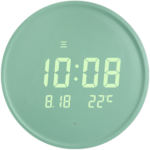 充电款智能LED数字显示静音挂钟客厅家用电子时钟表挂墙2026新款