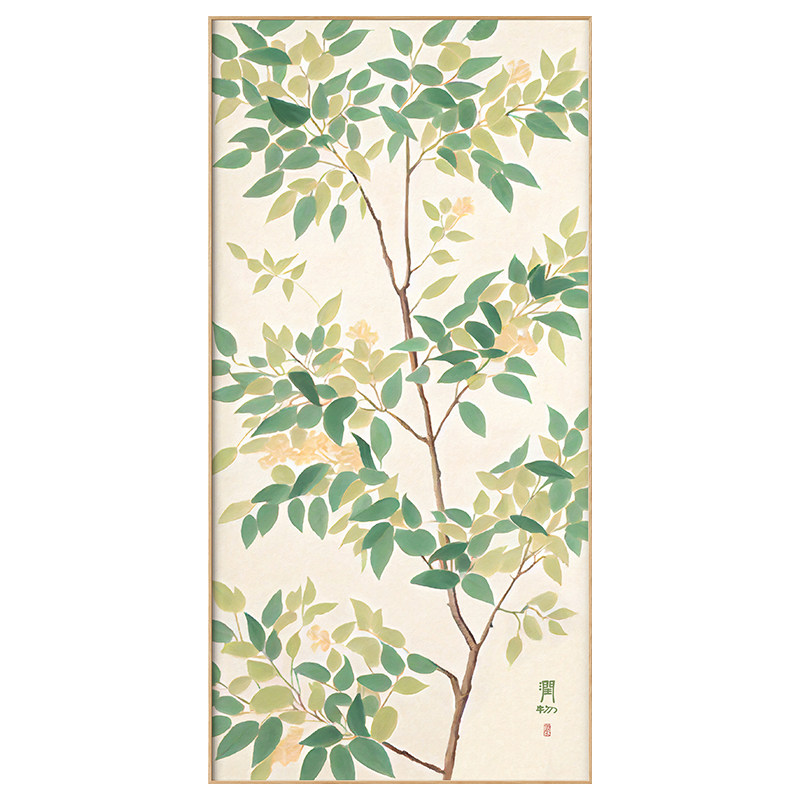 墙蛙新中式玄关进门画入户装饰画