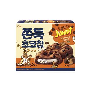 韩国进口CW青右打糕夹心巧克力软曲奇麻薯软曲奇CU便利店零食饼干