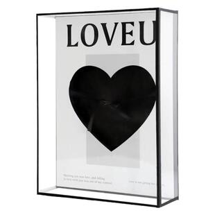 鲜花包装亚克力花盒永生花玫瑰七夕爱心透明礼盒空盒带花泥插花盒